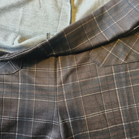 Pull On Wide Leg Crop Women's Plaid Trousers Size 3X MEG & MARGOT - Picture 13 of 16